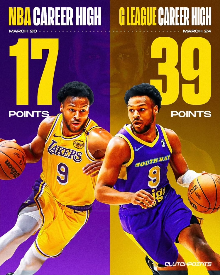 在進(jìn)步！布朗尼一周內(nèi)先后創(chuàng)下個人NBA和G聯(lián)盟單場得分新紀(jì)錄