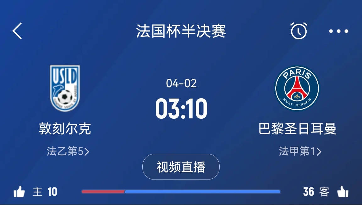繼續(xù)大撤退？法國(guó)杯半決賽敦刻爾克挑戰(zhàn)巴黎，此前連續(xù)逆轉(zhuǎn)法甲隊(duì)